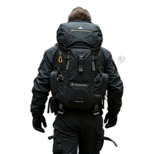 jacket, staff, 3d render, concept art transparent PNG cut-out