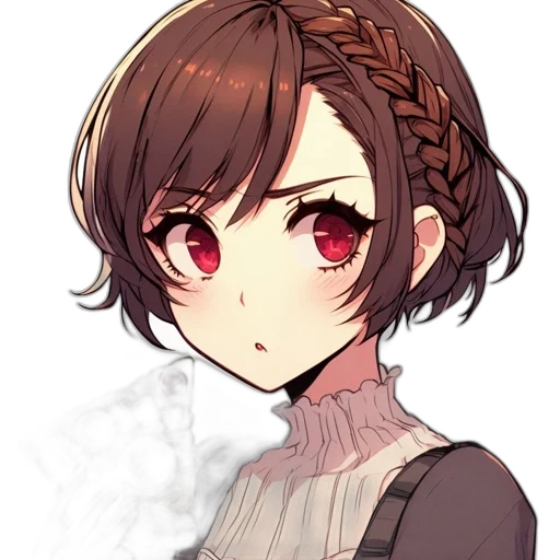 staff, face, hair, crown, anime, pixel art, watercolor, fantasy art transparent PNG cut-out