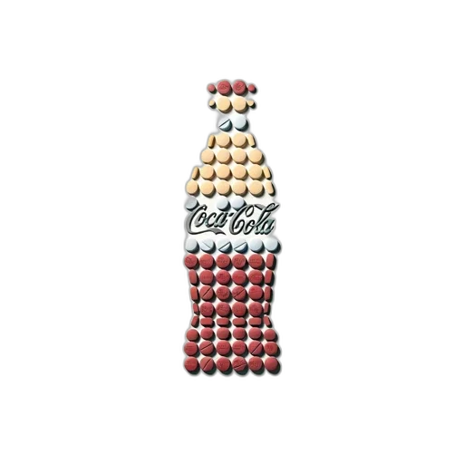 bottle, food, crown, jewelry, pixel art, 3d render, photorealistic, concept art transparent PNG cut-out