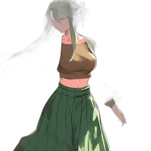 dress, staff, concept art, fantasy art, anime, watercolor, fog, fire transparent PNG cut-out