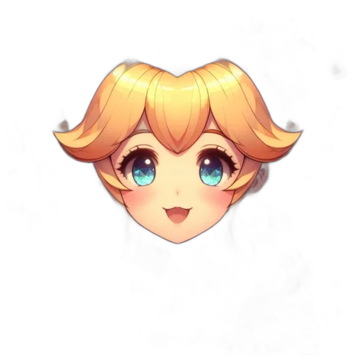 face, staff, crown, hair, pixel art, anime, watercolor, 3d render transparent PNG cut-out