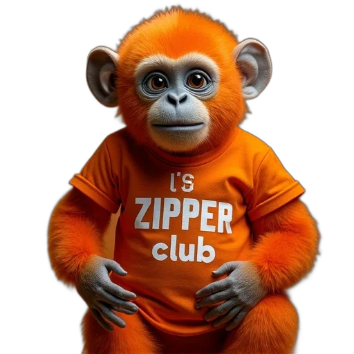 animal, staff, orange, monkey transparent PNG cut-out