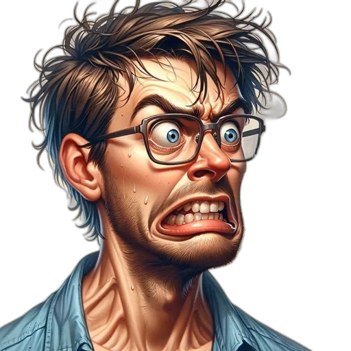 face, mask, staff, creature, photorealistic, comic book art, concept art, cartoon transparent PNG cut-out