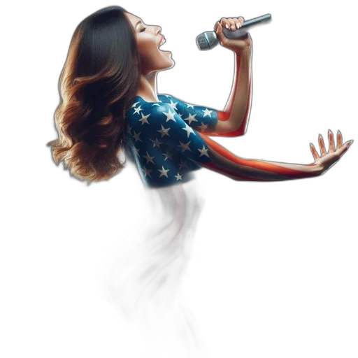 dress, watercolor, concept art, cartoon, photorealistic, woman, american-flag, bodysuit transparent PNG cut-out