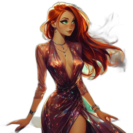 dress, fantasy art, concept art, comic book art, pixel art, fire, golden, colorful transparent PNG cut-out