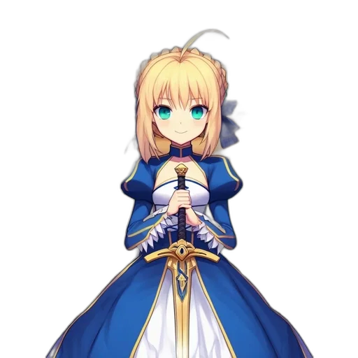 staff, dress, sword, weapon, pixel art, anime, concept art, fantasy art transparent PNG cut-out