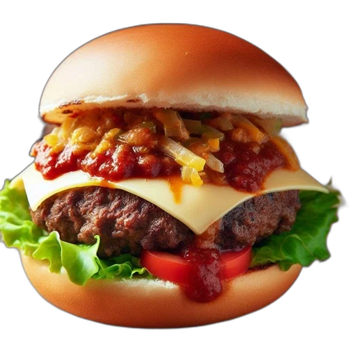 food, crown, photorealistic, 3d render, ethiopian-inspired, burger, featuring, juicy transparent PNG cut-out