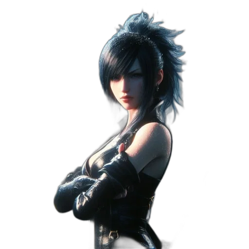 staff, concept art, 3d render, fantasy art, cyberpunk, woman, stands, alone transparent PNG cut-out
