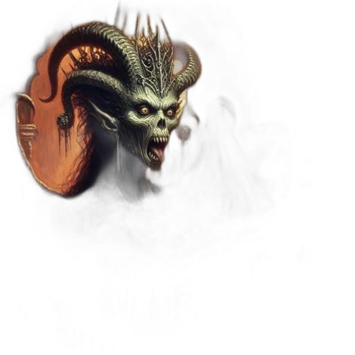 dragon, mask, creature, face, fantasy art, concept art, 3d render, photorealistic transparent PNG cut-out