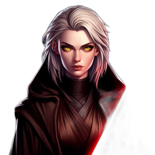 staff, face, fantasy art, concept art, comic book art, pixel art, red, dark transparent PNG cut-out