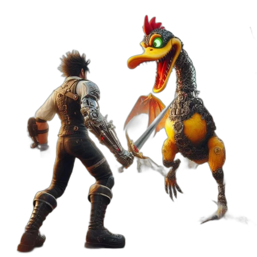 weapon, animal, dragon, creature, concept art, 3d render, pixel art, fantasy art transparent PNG cut-out