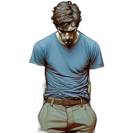 face, mask, jacket, creature, comic book art, concept art, photorealistic, watercolor transparent PNG cut-out