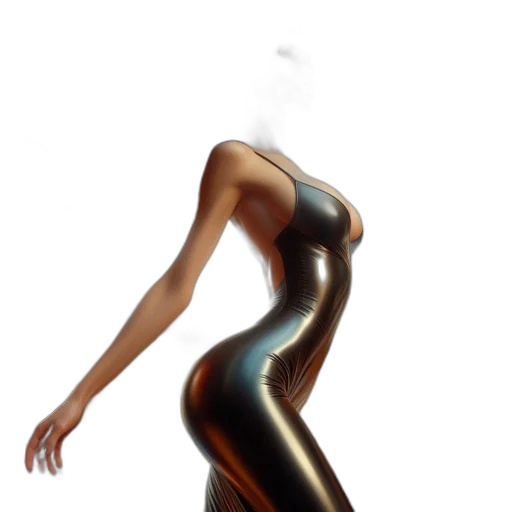dress, robot, mask, staff, 3d render, concept art, photorealistic, fantasy art transparent PNG cut-out