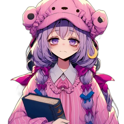 hat, creature, staff, mask, anime, pixel art, vaporwave, concept art transparent PNG cut-out