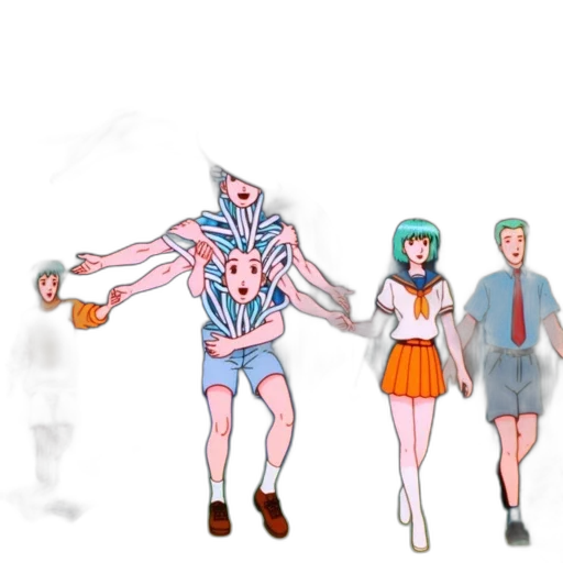 staff, concept art, anime, vaporwave, watercolor, fire, outer space, fog transparent PNG cut-out
