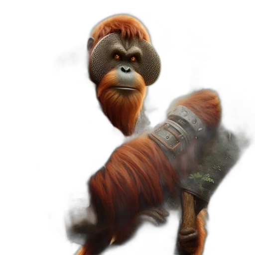 animal, creature, staff, concept art, photorealistic, 3d render, fantasy art, anthropomorphic transparent PNG cut-out