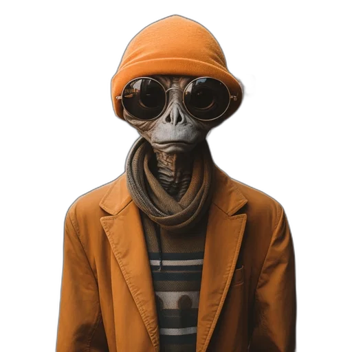 jacket, mask, robot, face, concept art, cyberpunk, 3d render, photorealistic transparent PNG cut-out