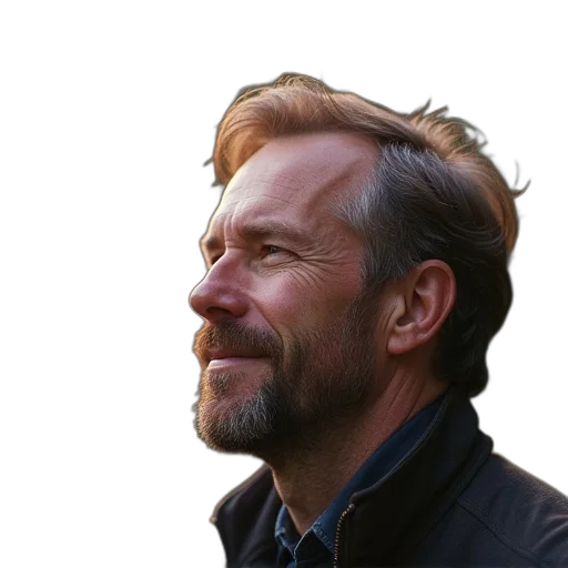 jacket, face, staff, hair transparent PNG cut-out