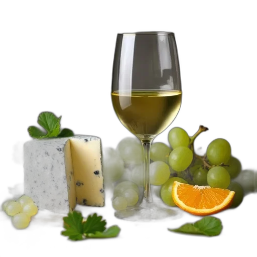 food, 3d render, glass, white, wine, placed, table, next transparent PNG cut-out