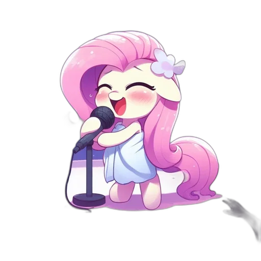 staff, dress, cartoon, concept art, vaporwave, pixel art, pink-haired, pony transparent PNG cut-out