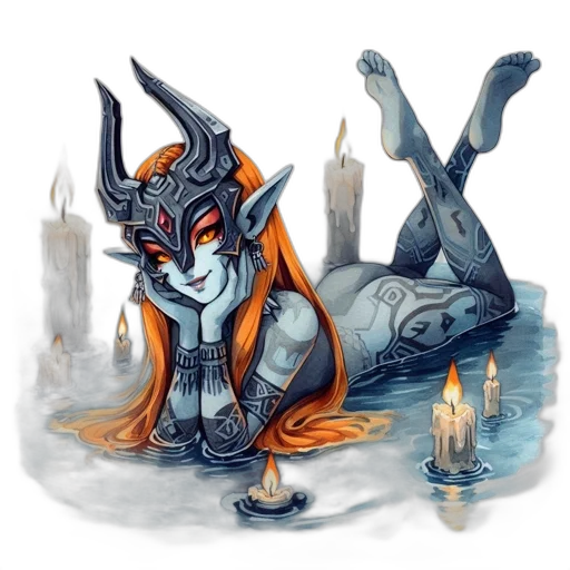 dragon, fantasy art, concept art, pixel art, watercolor, fire, blue, dark transparent PNG cut-out