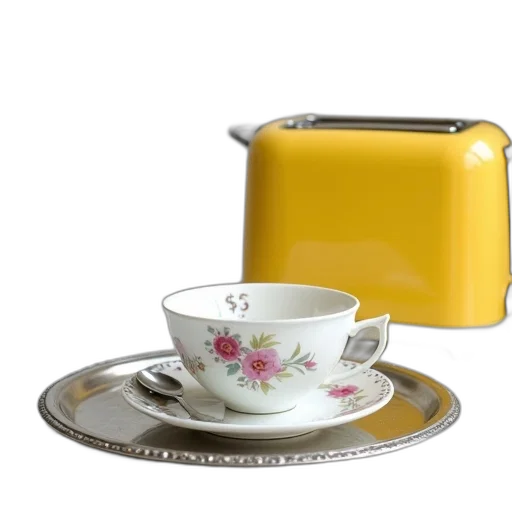 furniture, crown, food, 3d render, photorealistic, golden, silver, tray transparent PNG cut-out
