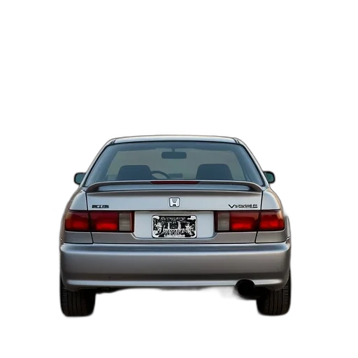 car, vaporwave, 3d render, photorealistic, concept art, silver, honda, civic transparent PNG cut-out