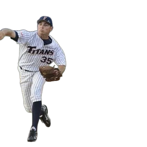two, baseball, players, white, uniforms, black, stripes, one transparent PNG cut-out