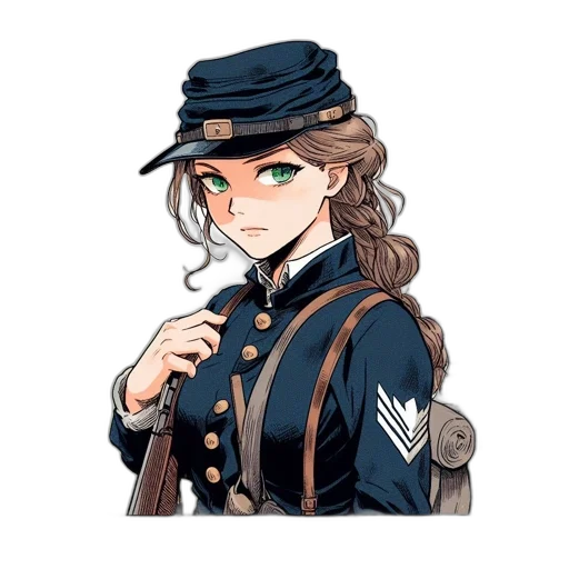 staff, hat, weapon, face transparent PNG cut-out