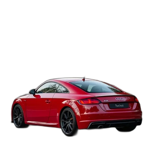 car, 3d render, photorealistic, red transparent PNG cut-out