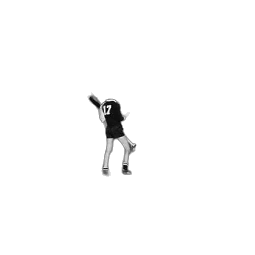 black, white, photo, two, women, playing, soccer, one transparent PNG cut-out