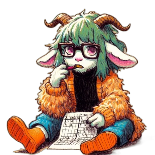 animal, staff, creature, jacket, concept art, pixel art, anime, fantasy art transparent PNG cut-out