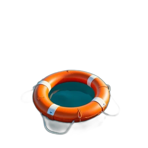 furniture, jewelry, hat, 3d render, underwater, bright, orange, lifebuoy transparent PNG cut-out