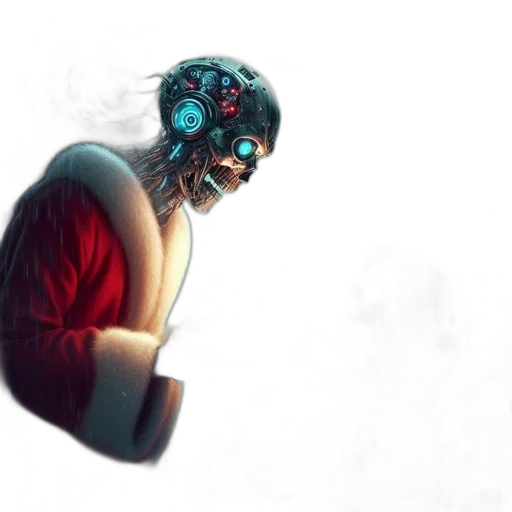 robot, mask, face, creature, cyberpunk, concept art, 3d render, fantasy art transparent PNG cut-out