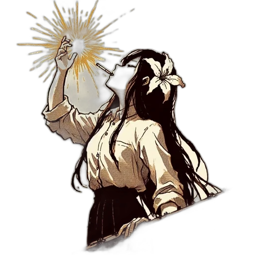 staff, crown, hair, mask, concept art, fantasy art, pixel art, watercolor transparent PNG cut-out