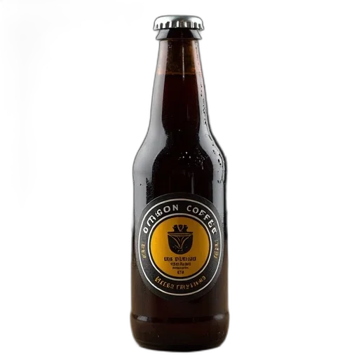 bottle, dark, beer, label, reads, origin, coffee, barcode transparent PNG cut-out