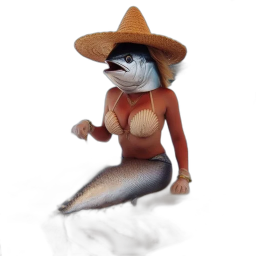 hat, animal, creature, dress, 3d render, concept art, fantasy art, photorealistic transparent PNG cut-out