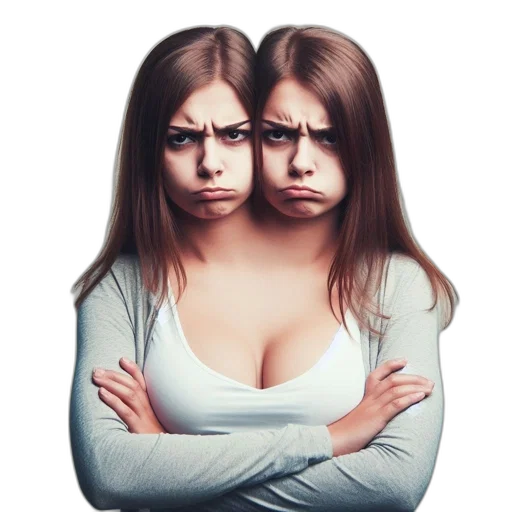 face, mask, photorealistic, concept art, young, woman, expressive, annoyed transparent PNG cut-out