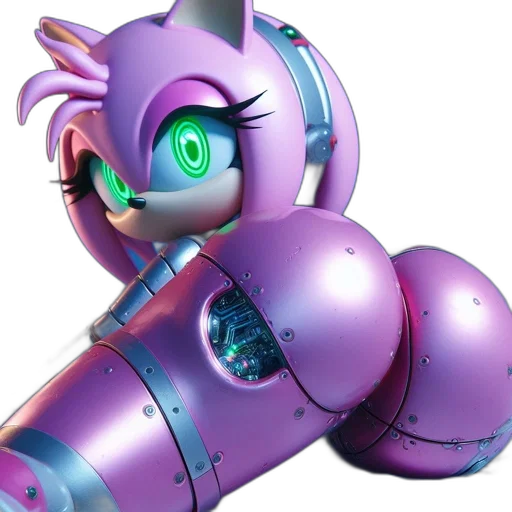 robot, weapon, staff, 3d render, vaporwave, concept art, cyberpunk, metallic transparent PNG cut-out