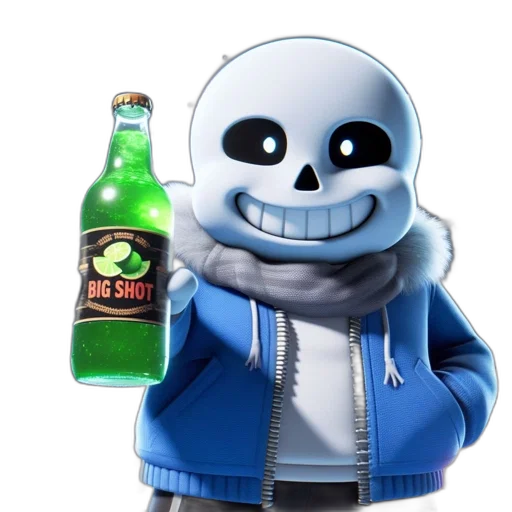 jacket, bottle, robot, creature, 3d render, concept art, pixel art, photorealistic transparent PNG cut-out