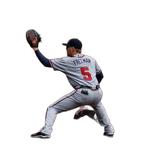 baseball, player, name, freeman, his, jersey, about, catch transparent PNG cut-out