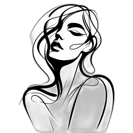face, jewelry, dress, crown, concept art, cartoon, comic book art, pencil sketch transparent PNG cut-out