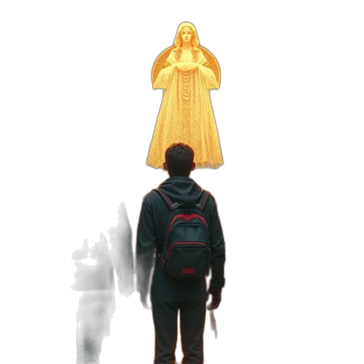 jacket, umbrella, concept art, pixel art transparent PNG cut-out