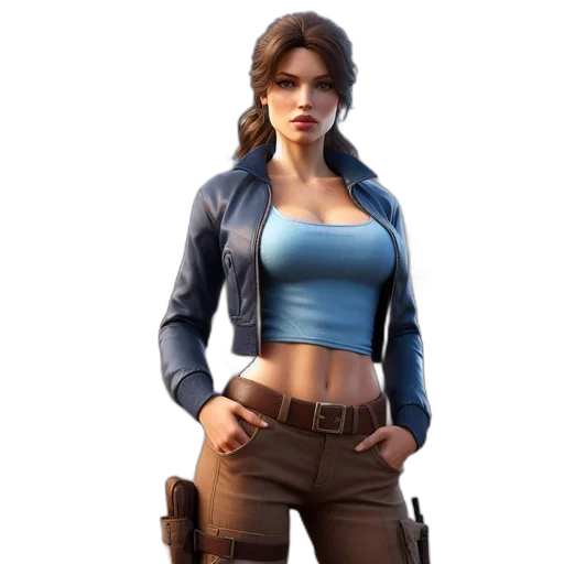 jacket, weapon, concept art, 3d render, fantasy art, photorealistic, blue, airport transparent PNG cut-out