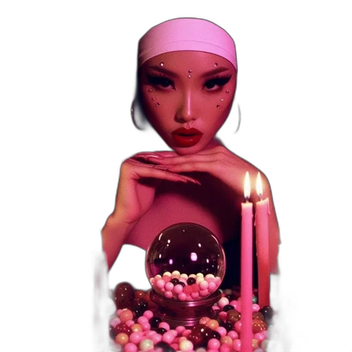 bottle, jewelry, dress, 3d render, concept art, vaporwave, pixel art, outer space transparent PNG cut-out