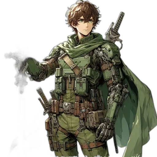 weapon, concept art, pixel art, fantasy art, comic book art, green, earth tones, animated transparent PNG cut-out