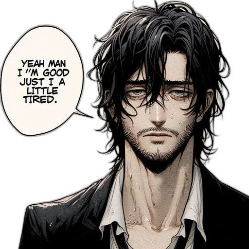 comic book art, cartoon, concept art, animated, male, character, wears, white transparent PNG cut-out
