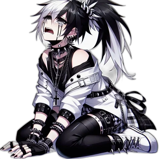 weapon, jewelry, staff, concept art, cyberpunk, pixel art, fantasy art, monochrome transparent PNG cut-out