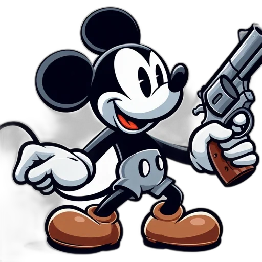 weapon, staff, animal, robot, cartoon, pixel art, concept art, comic book art transparent PNG cut-out