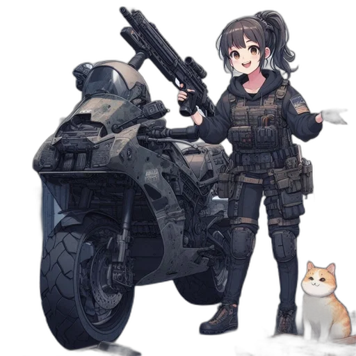 weapon, animal, car, staff transparent PNG cut-out